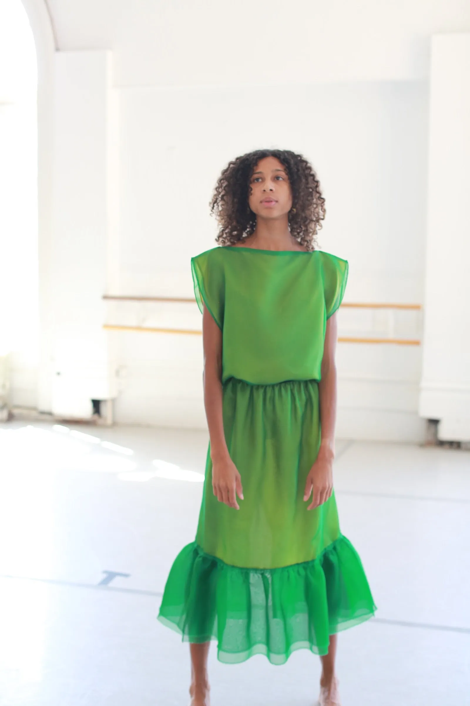 Poppy Skirt | Emerald & Gold