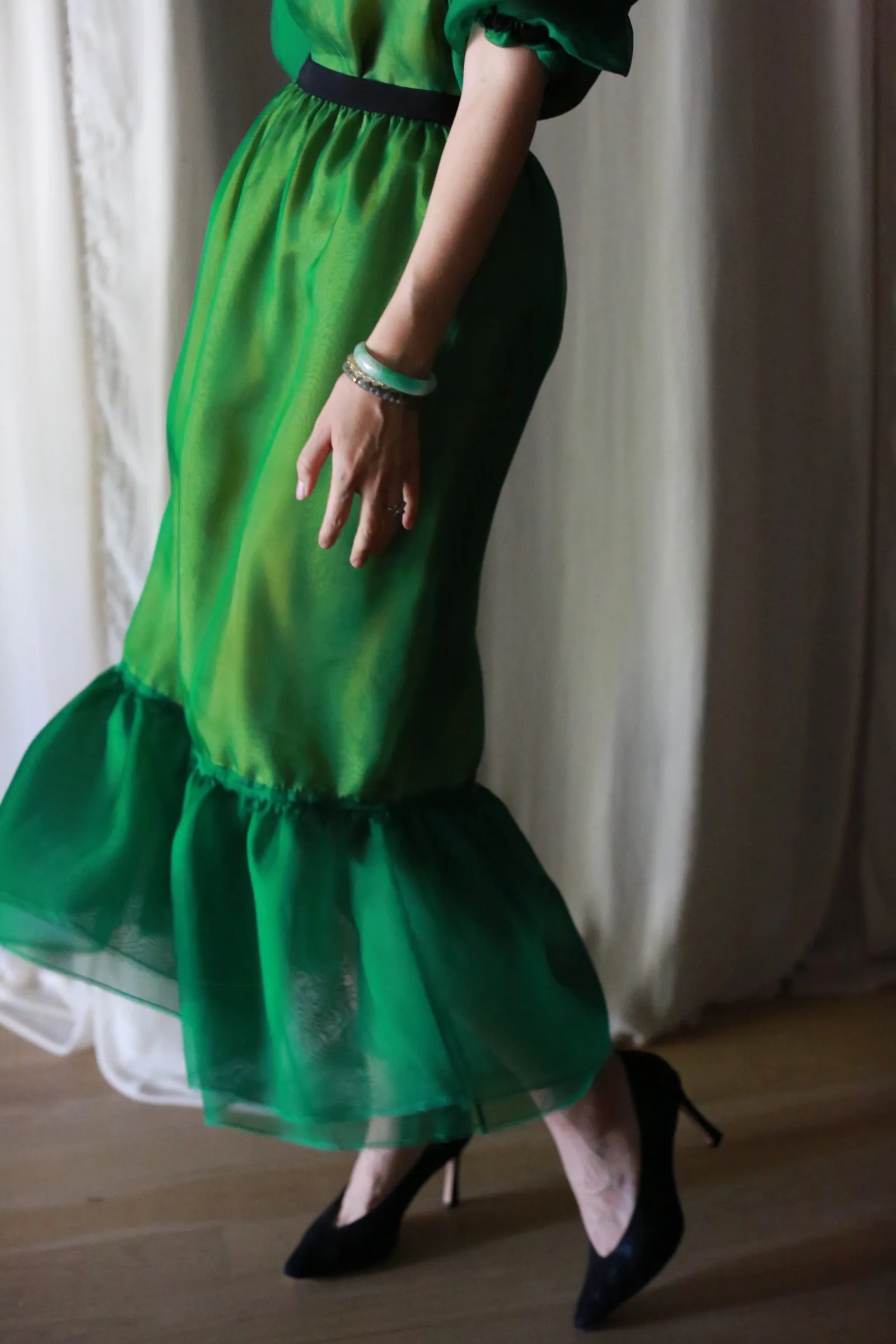 Poppy Skirt | Emerald & Gold