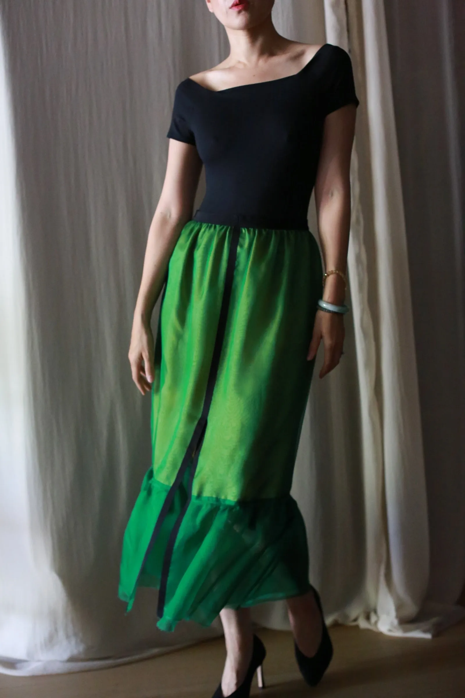 Poppy Skirt | Emerald & Gold