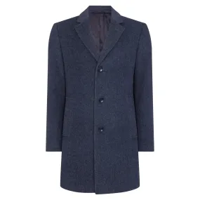 Quinn Twill Overcoat - Navy