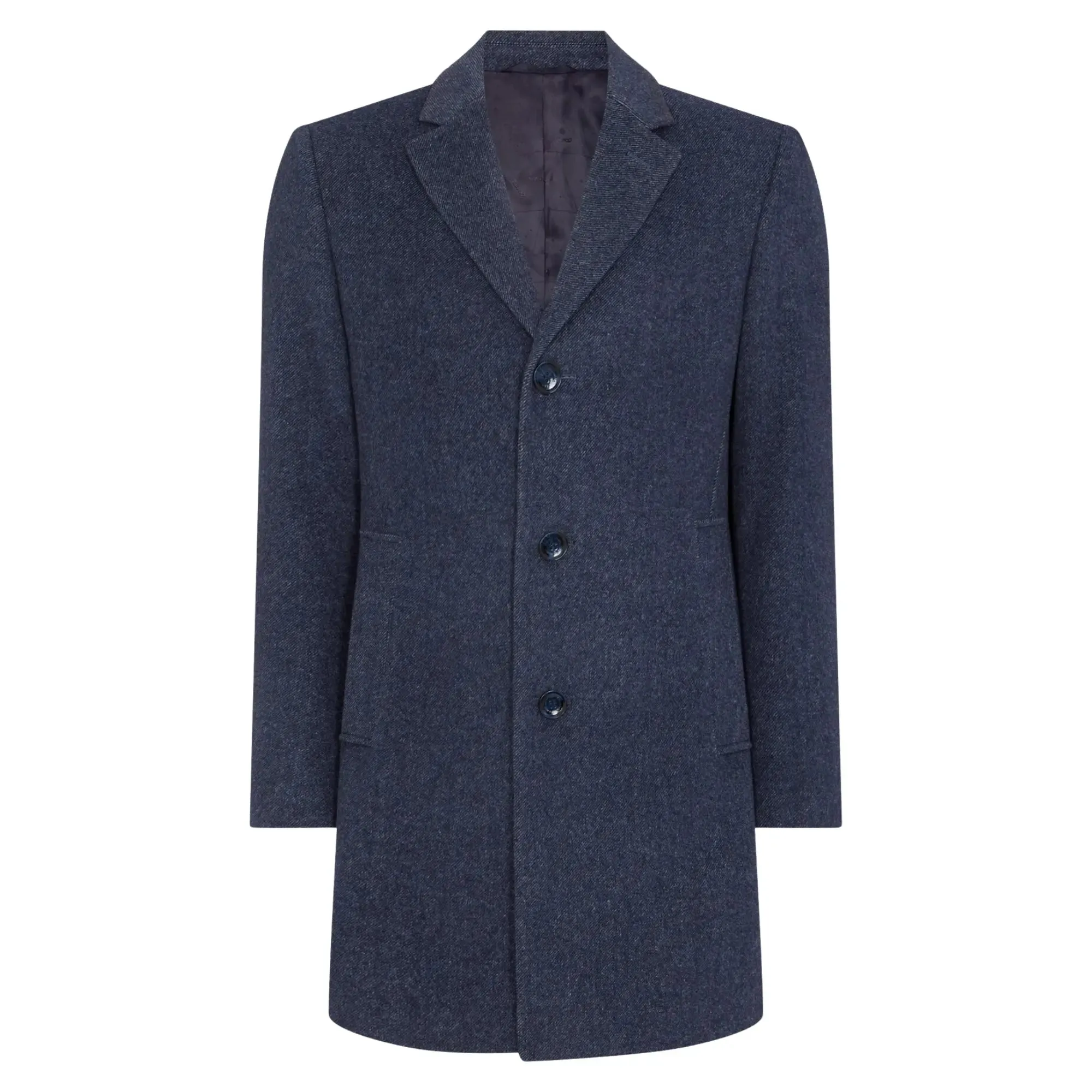 Quinn Twill Overcoat - Navy