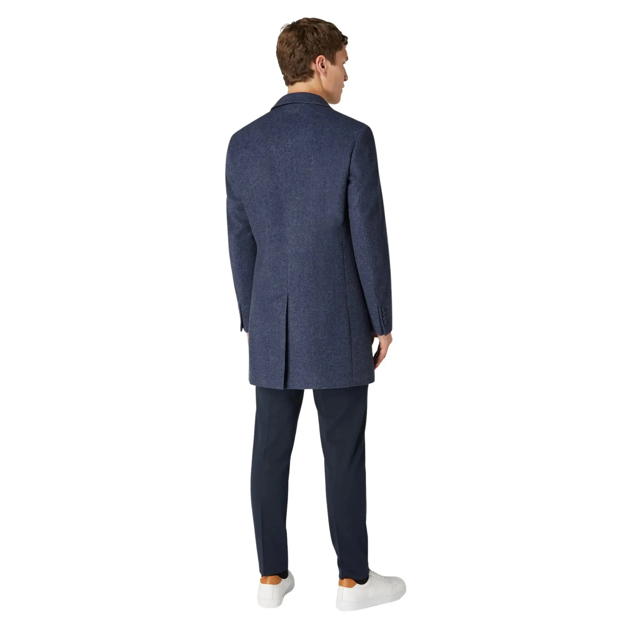 Quinn Twill Overcoat - Navy