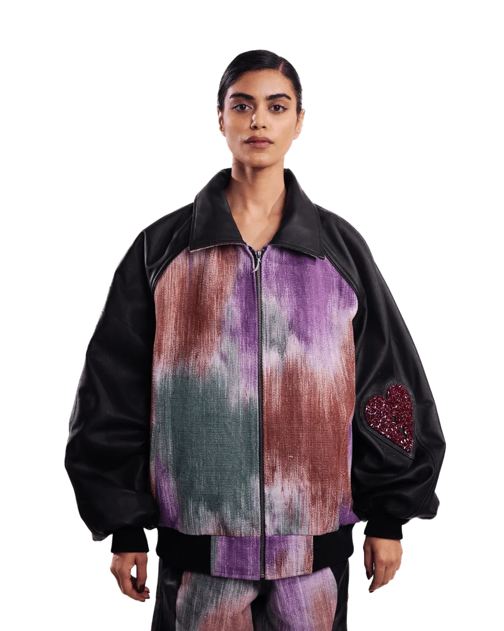 "FIREHOUSE" HANDWOVEN BOMBER JACKET