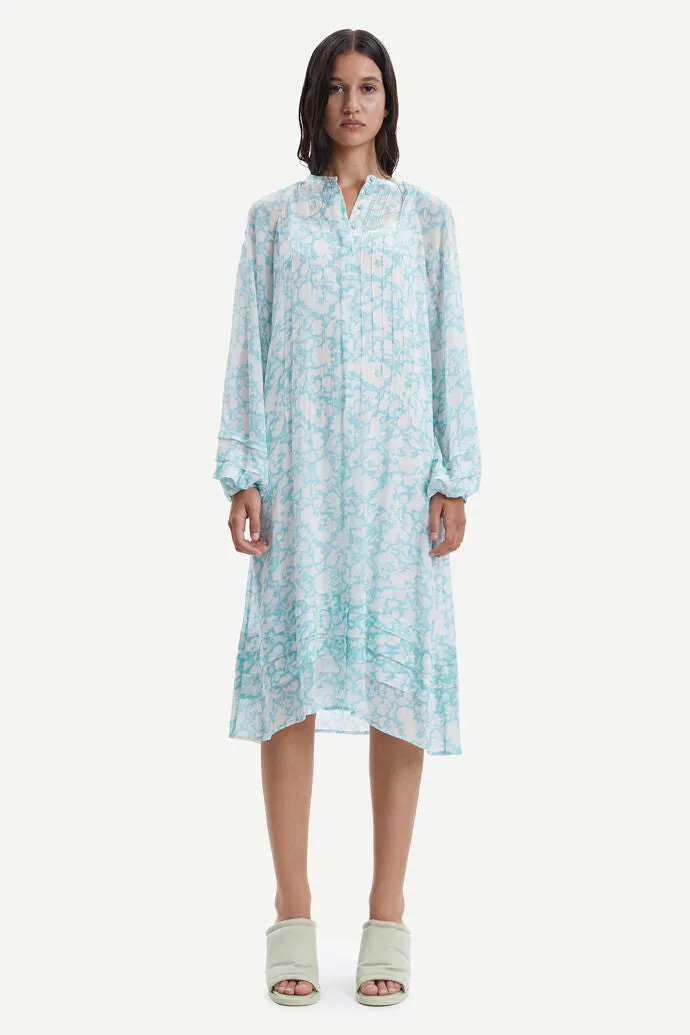 Samsoe Samsoe Elma Shirt Dress Roses Topaz