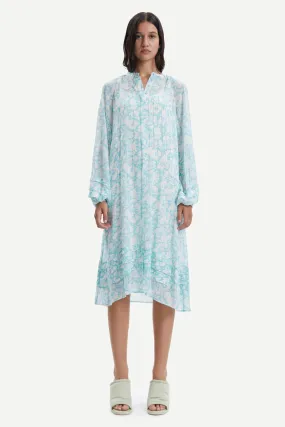 Samsoe Samsoe Elma Shirt Dress Roses Topaz