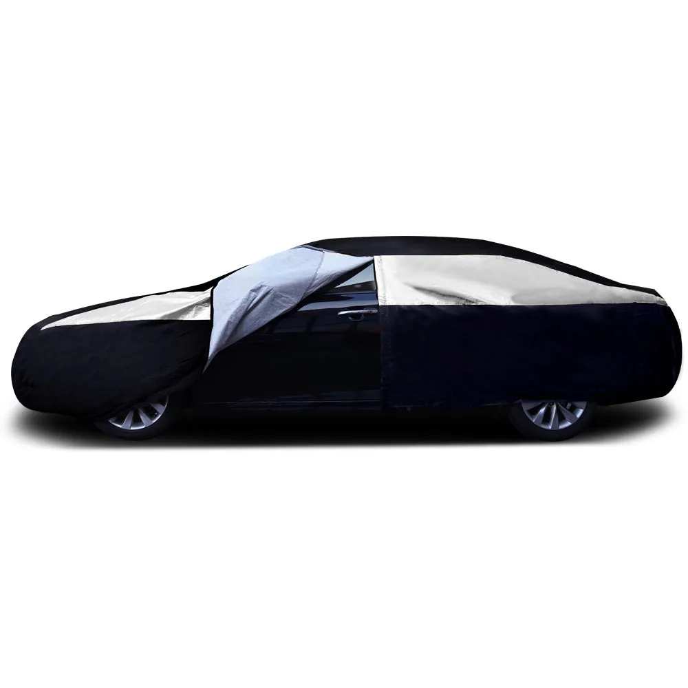 Titan Premium Multi-Layer PEVA Car Cover for Sedans 186-202 Inches Long - Jet Black