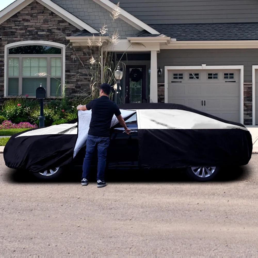 Titan Premium Multi-Layer PEVA Car Cover for Sedans 186-202 Inches Long - Jet Black