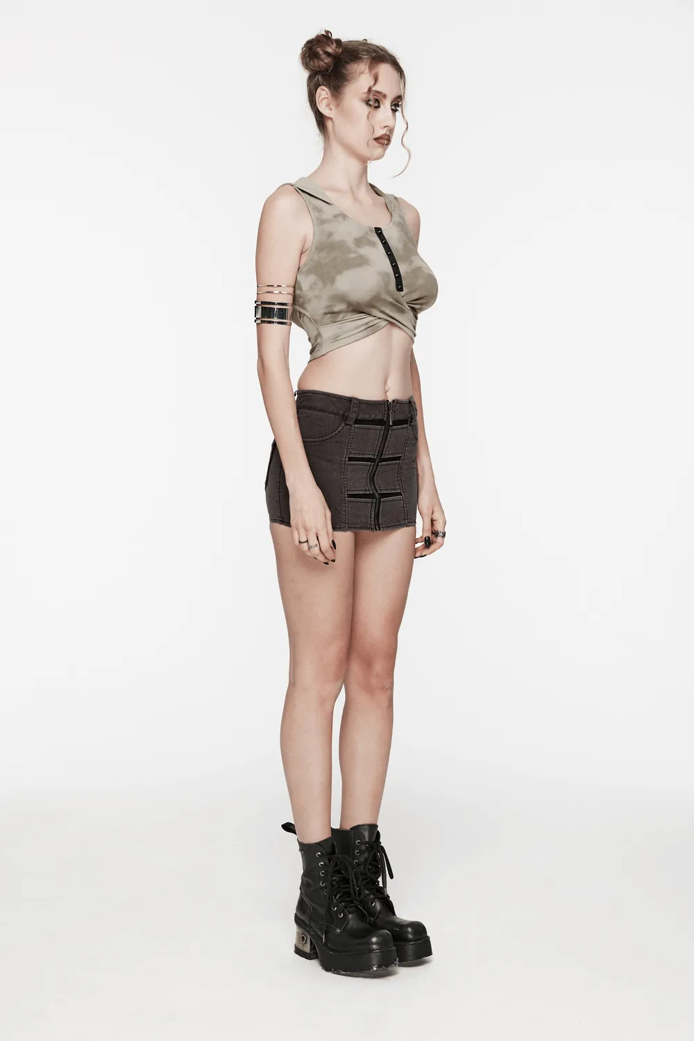 Trendy Hooded Crop Top with Hollow Back Design