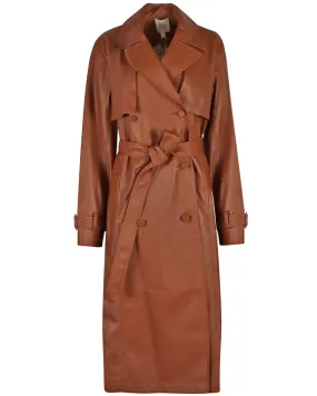 Whiskey Leather Foreign Affair Trench Coat