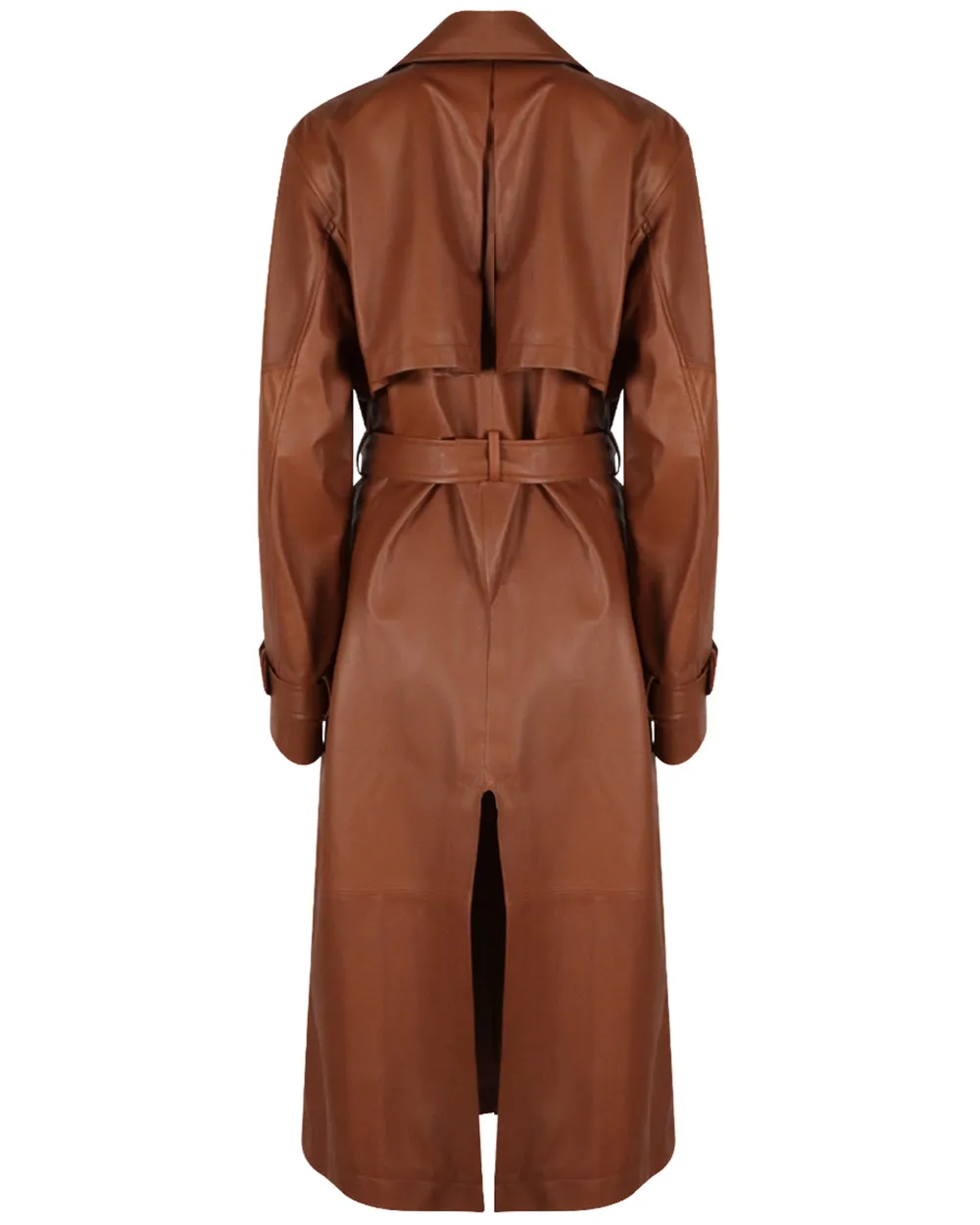 Whiskey Leather Foreign Affair Trench Coat